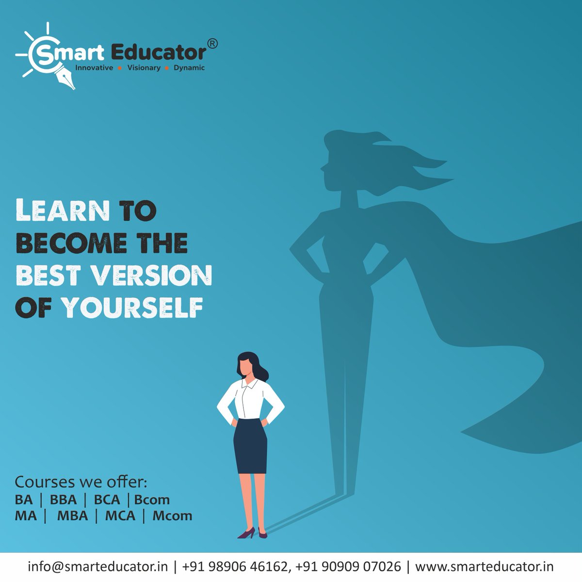 smart_educator's tweet photo. Don't settle for a job that leaves you feeling unfulfilled. Let us help you discover your true potential and become the best version of yourself with our career counselling services.
Contact us to know more.
π 9890646162,9090907026
#smarteducator #bethebest #BeTheBestYouCanBe https://t.co/Wfzb4rOS1D