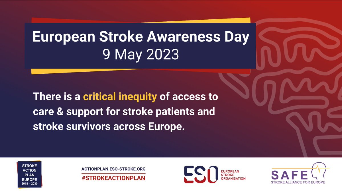 This #EuropeanStrokeAwarenessDay, we join SAP-E (@ESOStroke & @StrokeEurope) in calling on European governments to implement a #NationalStrokePlan to ensure equal access to quality stroke care. Read more: bit.ly/412VRxY #StrokeActionPlan