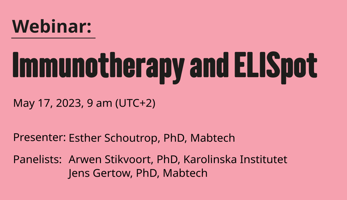 LabclinicsSA's tweet photo. Nuestros compañeros de @Mabtech han preparado un #webinar titulado "Identification of anti-cancer cells using ELISpot and FluoroSpot" sobre la #inmunoterapia y el uso de #ELISpot y #Fluorospot.
https://t.co/m1WGjqFS8c https://t.co/OiRRDXaopF