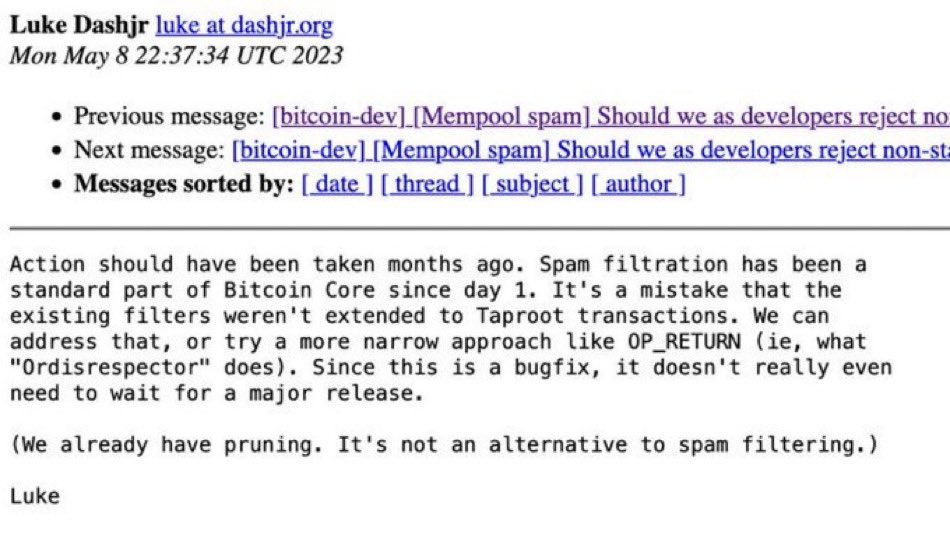 frankdegods's tweet photo. Bitcoin devs are trying to cancel ordinals https://t.co/FOYCIKTcIS