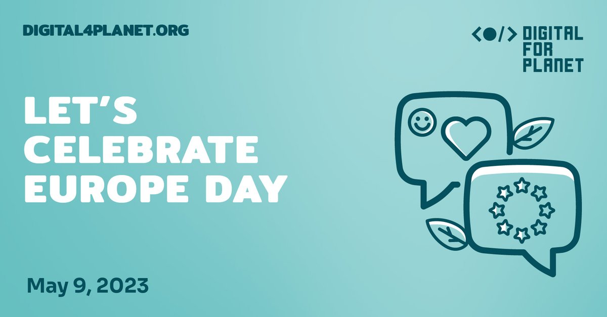 Digital4Planet's tweet photo. 🎉🇪🇺Happy #EuropeDay!
We're proud to foster Europe’s technology innovation toward #sustainability with outstanding partners from all over the continent!
#GreeTech #EUGreenDeal @6Gntn @SPIRIT_eu https://t.co/mh9f16OGd7
