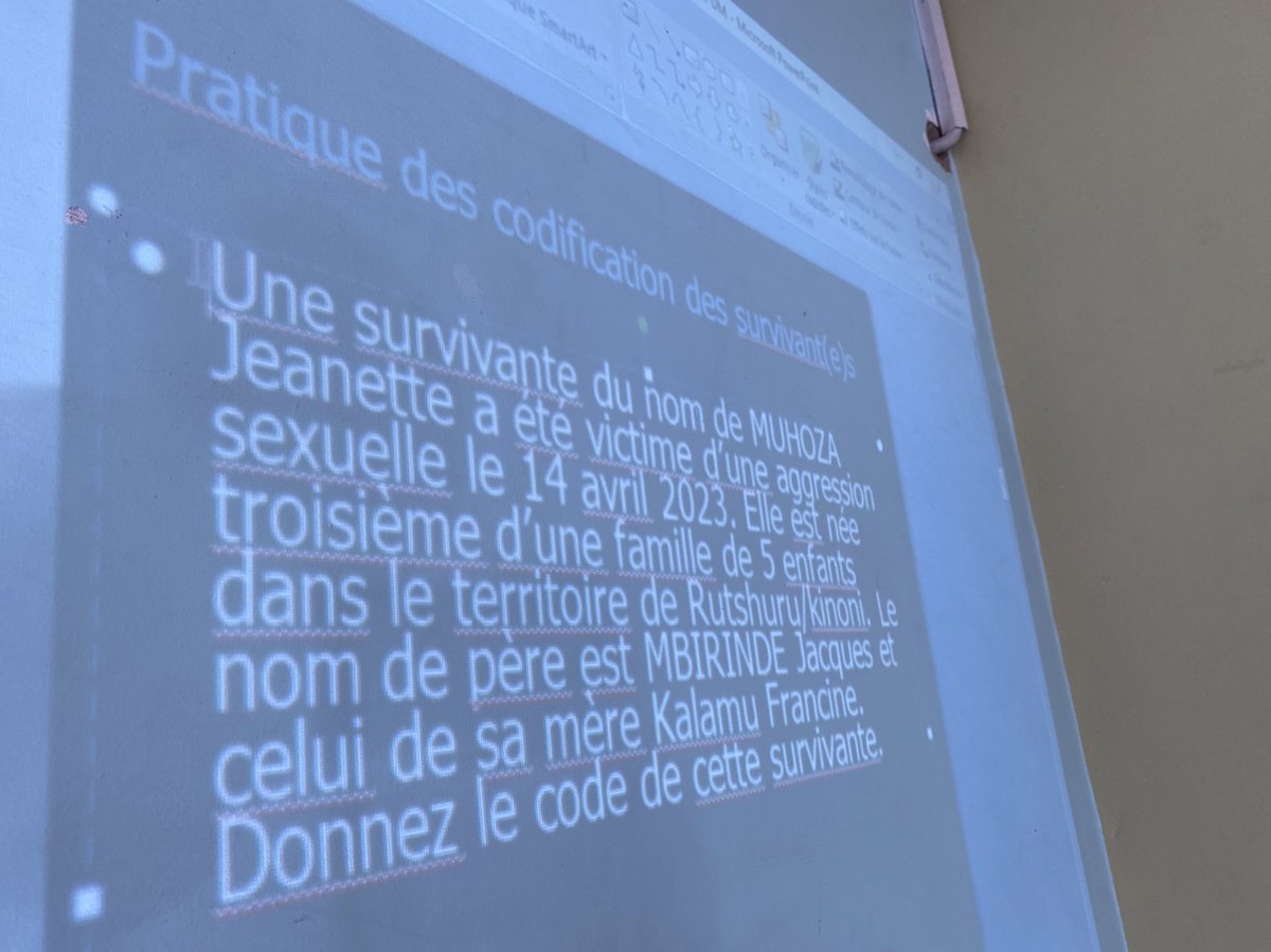 sofepadi's tweet photo. #InvestHumanity #Rutshuru🇨🇩
Formation des assistants psychosociaux sur les outils et la collecte sécurisée des données #VBG à travers les outils Data et Mapping.
📢24 assistants psychosociaux de la zone de #Rwanguba en pratique sur la codification des survivants.
🙏🏽 @CBPFs https://t.co/fzn6mOKbKB