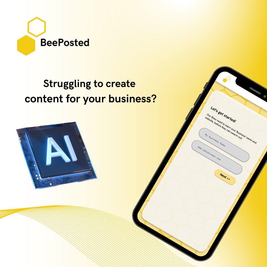 beeposted's tweet photo. Generate a week's worth of social media posts with BeePosted - just enter your company's URL!

#BeePosted #SocialMedia #ai #artificialintelligence https://t.co/I3y558cstj