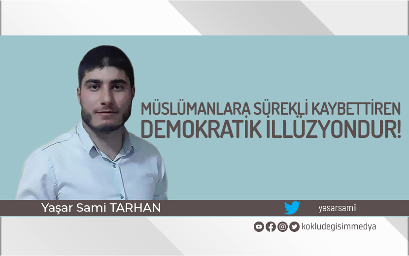 KokluDegisim's tweet photo. Müslümanlara Sürekli Kaybettiren Demokratik İllüzyondur❗️

🖊️Her seçimde demokratik aldatmaca, başvurmaktan vazgeçemedikleri bir yol olmaktadır.

🖊️Bu ifadeler, yüksek nasihat ve ufak bir tenkitten başka bir şey değildir❗️

#Secim2023  

https://t.co/2z76snS40u https://t.co/Yw1Mp2eupA