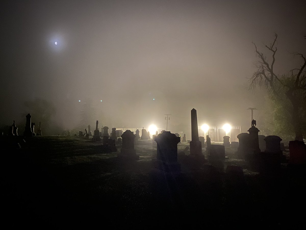 Good Morning <a href="/AliciaRomanNBC/">Alicia Roman</a> 
Just a little foggy in the northwest suburbs this morning as people start waking up and making their way to work.  Upper left corner is the moon.