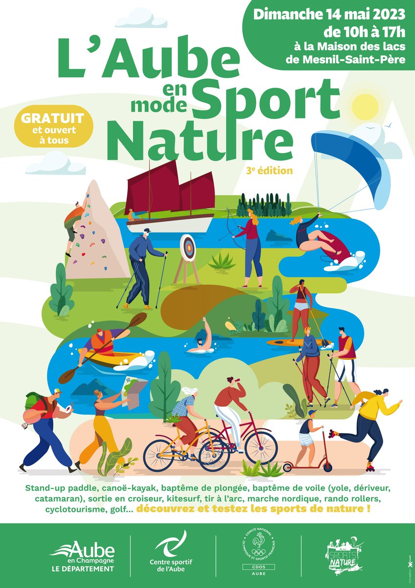 🚨⚠️EVENEMENT SPORTS DE NATURE - J-5⚠️🚨

Journée #sportsdenature : rendez-vous le dimanche 14 mai 2023! 🤗 

Venez découvrir et tester les #sportsdenature à Mesnil-Saint-Père!