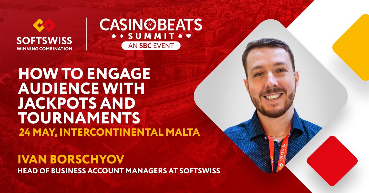 Join Ivan Borschyov, Head of Business Account Managers at SOFTSWISS, at Casino Beats Summit, where he will be sharing his extensive experience on the topic &#39;How to Engage Audience with Jackpots and Tournaments in 2023&#39;


