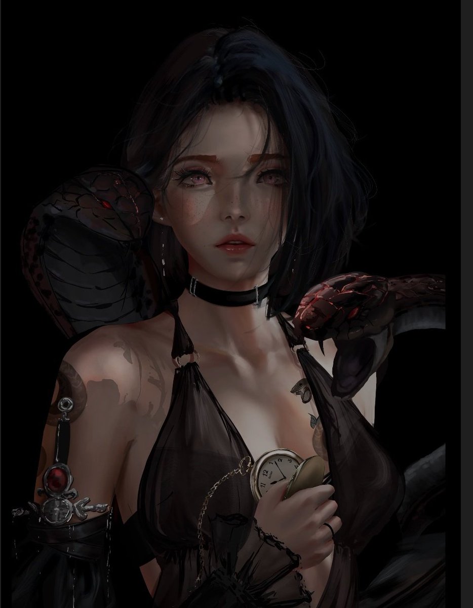 I randomly browsed in Steam and purchased Octopath Traveler 2... then I was addicted to it , love the characters in the game so much!
So I asked <a href="/ArtPatsi/">Patsi 📌 New Drop</a> to draw one of the character as a memory of my gameplay.
So here it is... Throné Anguis by Patsi 
foundation.app/@patsiarts/lov…