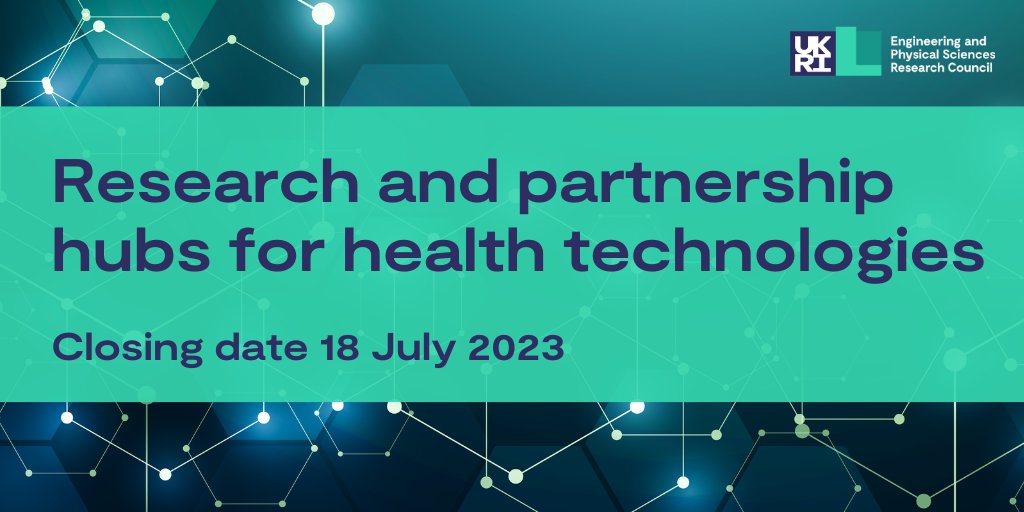 EPSRC's tweet photo. We’ve launched an opportunity to bring together expertise across the engineering and physical sciences community to tackle healthcare technology challenges and improve population health.  

Interested? Register for our webinar on 12 May: https://t.co/LARWgJghaB https://t.co/YtIAGg3LZt