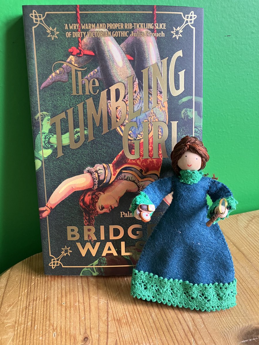 bridget_walsh1's tweet photo. With just over two weeks to publication of āThe Tumbling Girlā I give you mini Minnie Ward. I made her using techniques learned from Larissa Holland @mmmcrafts. She holds a magnifying glass for detecting, and a plate of cakes for eating. #thetumblinggirl #gallicbooks #Victorian https://t.co/FPPHmld3zZ
