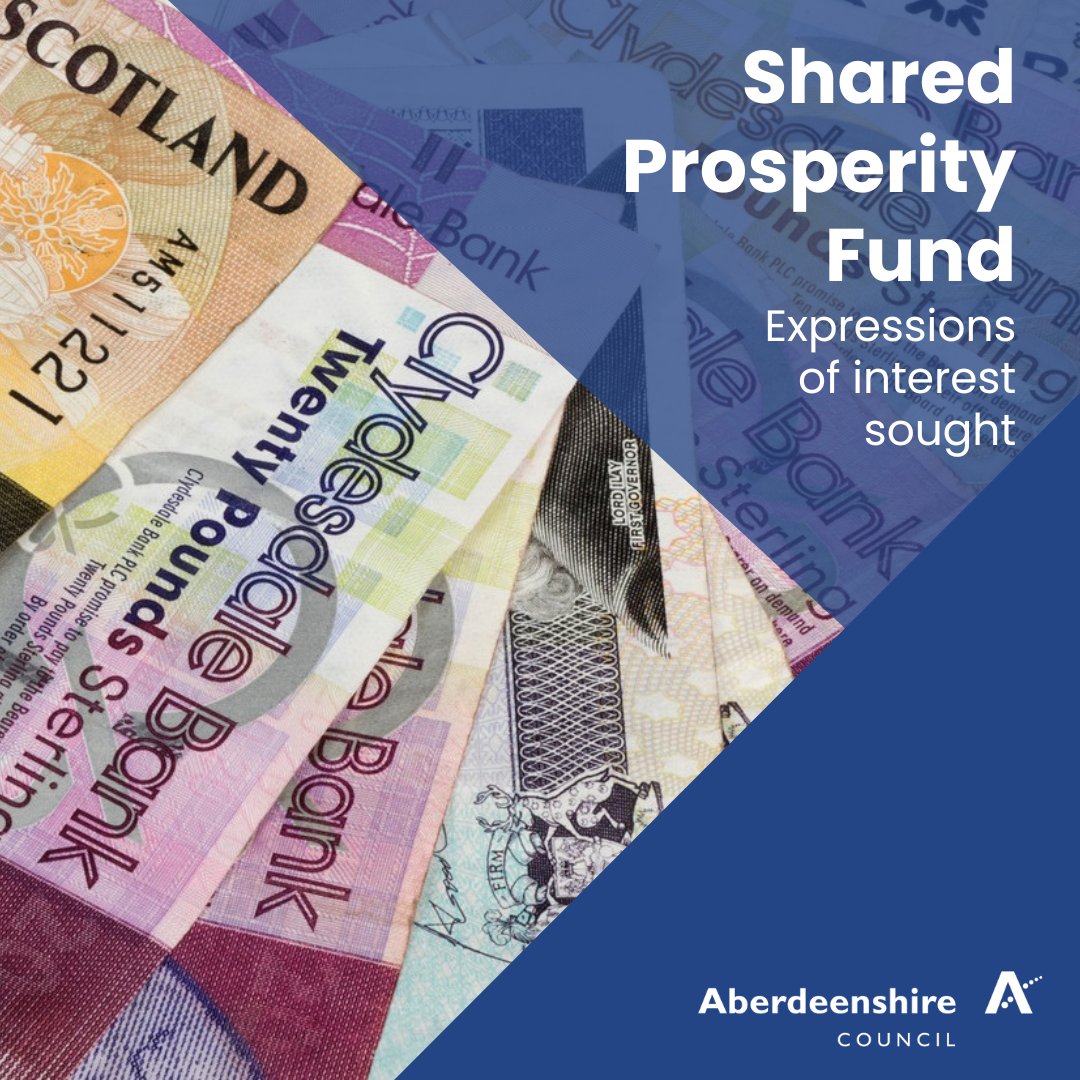 Aberdeenshire's tweet photo. You can now submit expressions of interest for a share of the region’s £8.3m allocation from the UK Government’s Shared Prosperity Fund.

Aiming to empower places to invest in local priorities, our bid focuses on communities and place, local businesses and people and skills.

1-3 https://t.co/E6uOhf6KNT