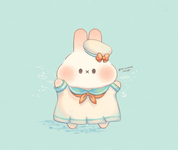ゆらゆら (○・×・○)  #ぷみうさぎ #すぴょんず #イラスト