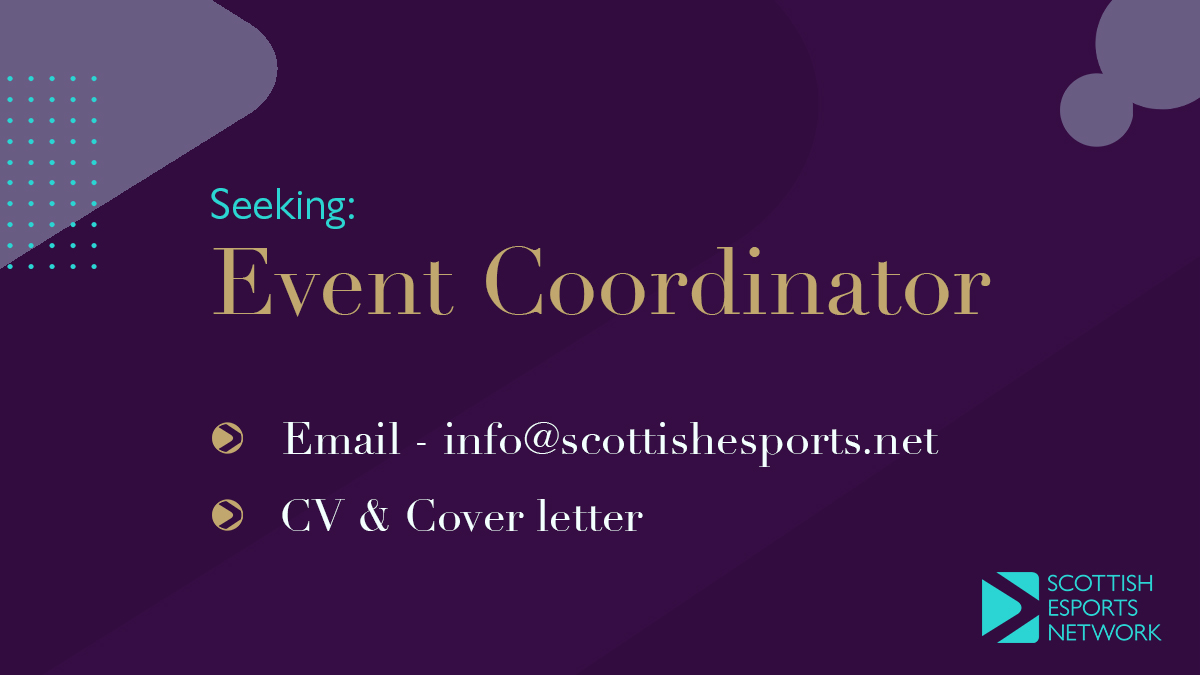 ScotEsportsNet's tweet image. - Opportunity - 

Things are growing behind the scenes at the network! We've got some exciting events on the horizon and we want you to help us. 

📆 Contract / Part-time
💰 Paid - Entry level / Jr
💼 Ideal position for graduate

Send us an email if you're interested
GLHF