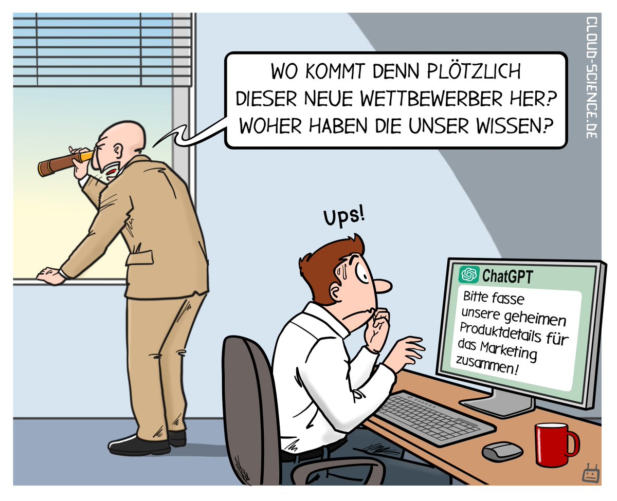 Vorsicht, vor dem was man ChatGPT erzählt. Die KI ist zwar smart, aber evtl. nicht ganz  vertrauenswürdig.
#ChatGPT #Datenschutz