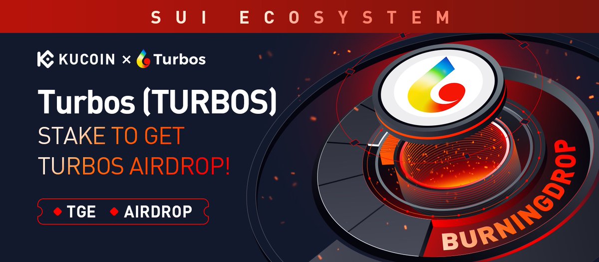 抽3个IDO白名单，100u额度
$TURBOS ，建立在sui network上的DEX
上线kucoin，预定okx

关注<a href="/Turbos_finance/">Turbos Finance</a> <a href="/sui_guide/">Sui Guide💧</a> <a href="/BiliSquare/">BILI</a> 
转发、点赞、留言sui地址
24h开奖

详情查看：medium.com/@turbos/announ…

#SUI #KuCoin