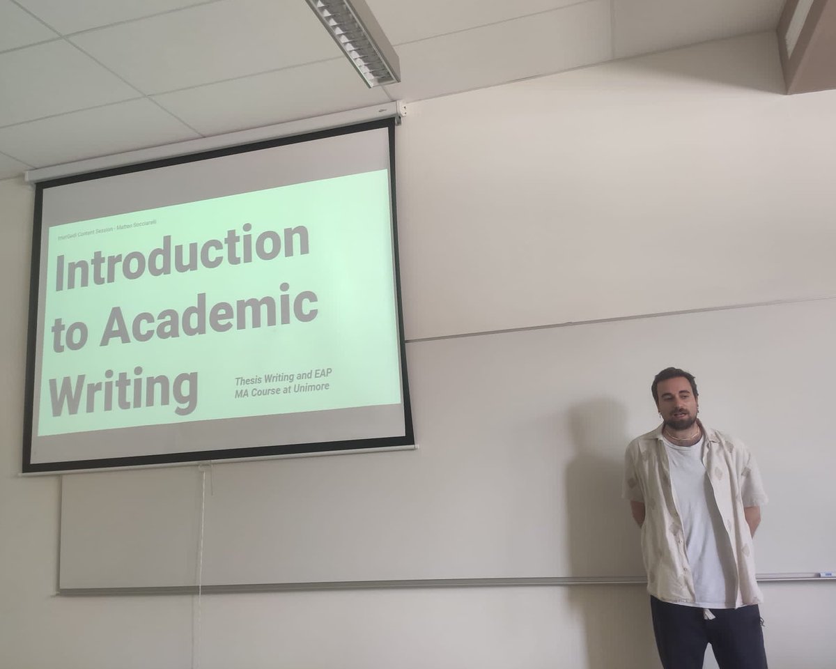 IntergediUZ's tweet photo. Yesterday we had the opportunity to learn about @MATTEOSOCCIARE1’s experience in designing and teaching an #AcademicWriting course ✍🏼👨‍🏫

Thank you for sharing such a well-thought-out, inspiring work. We were astonished by your dedication and talent for teaching! 👏🏼

@UNIMORE_univ https://t.co/kVd2LgDdLZ