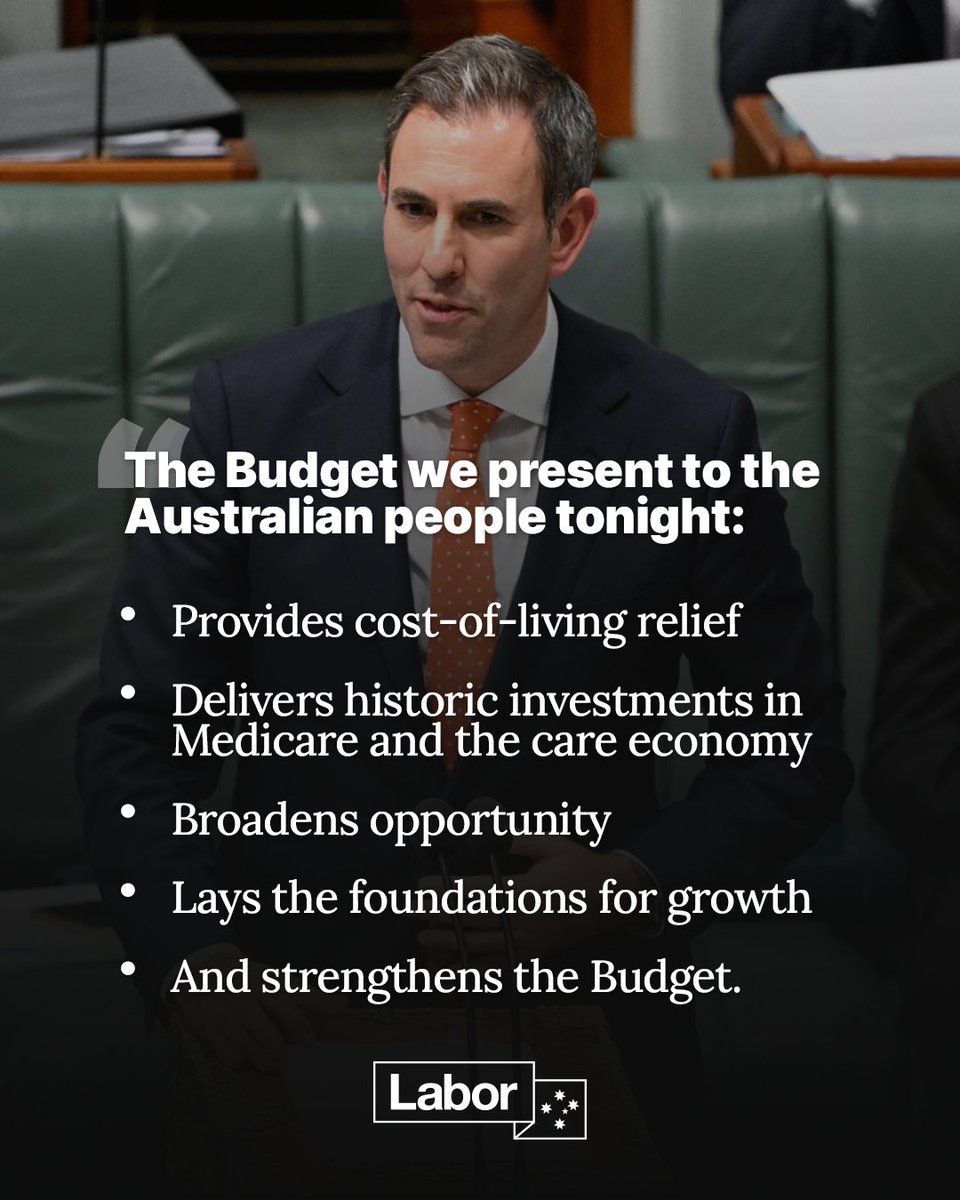 JEChalmers's tweet photo. Tonight we deliver a Budget that sets stronger foundations for a better future. #auspol #Budget2023 https://t.co/aO4yMC5K3k