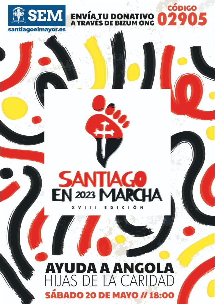 El Sr. Arzobispo asiste esta mañana a la presentación de #SantiagoEnMarcha2023 en el <a href="/ColegioSEM/">Colegio Santiago el Mayor</a> que este año será a beneficio de la misión de las <a href="/HijasCaridadEC/">Hijas de la Caridad</a> en #Angola