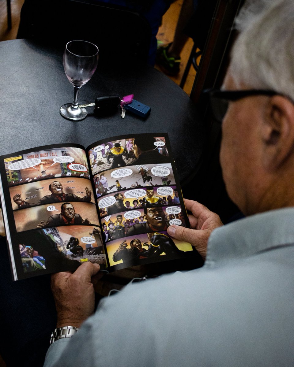 AFPortElizabeth's tweet photo. AFPE opened the Kubuni exhibition on Mar 16, 2023 with a discussion panel featuring Joëlle Épée, curator, and Reine Dibussi, an artist. Kubuni celebrates African comics and their artists. Kubuni &amp; its comic book collection will travel to 5 countries, thanks to IF Paris’ support https://t.co/7h4dOwQpVc