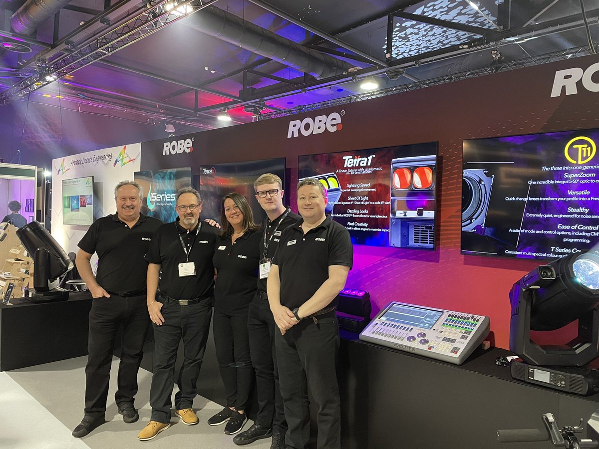 RobeAroundTheUK's tweet photo. It’s Showtime! 🤩#PLASALeeds 2023 is open! We look forward to seeing you on stand N-B30. Come and learn more about our iSeries range of  fixtures #iForte #iSpiider #iEsprite #iPainte #iBeam350 Doors open until 5pm! 

#robelighting #robearoundtheuk #plasa2023 https://t.co/Mh5Kklhqh8