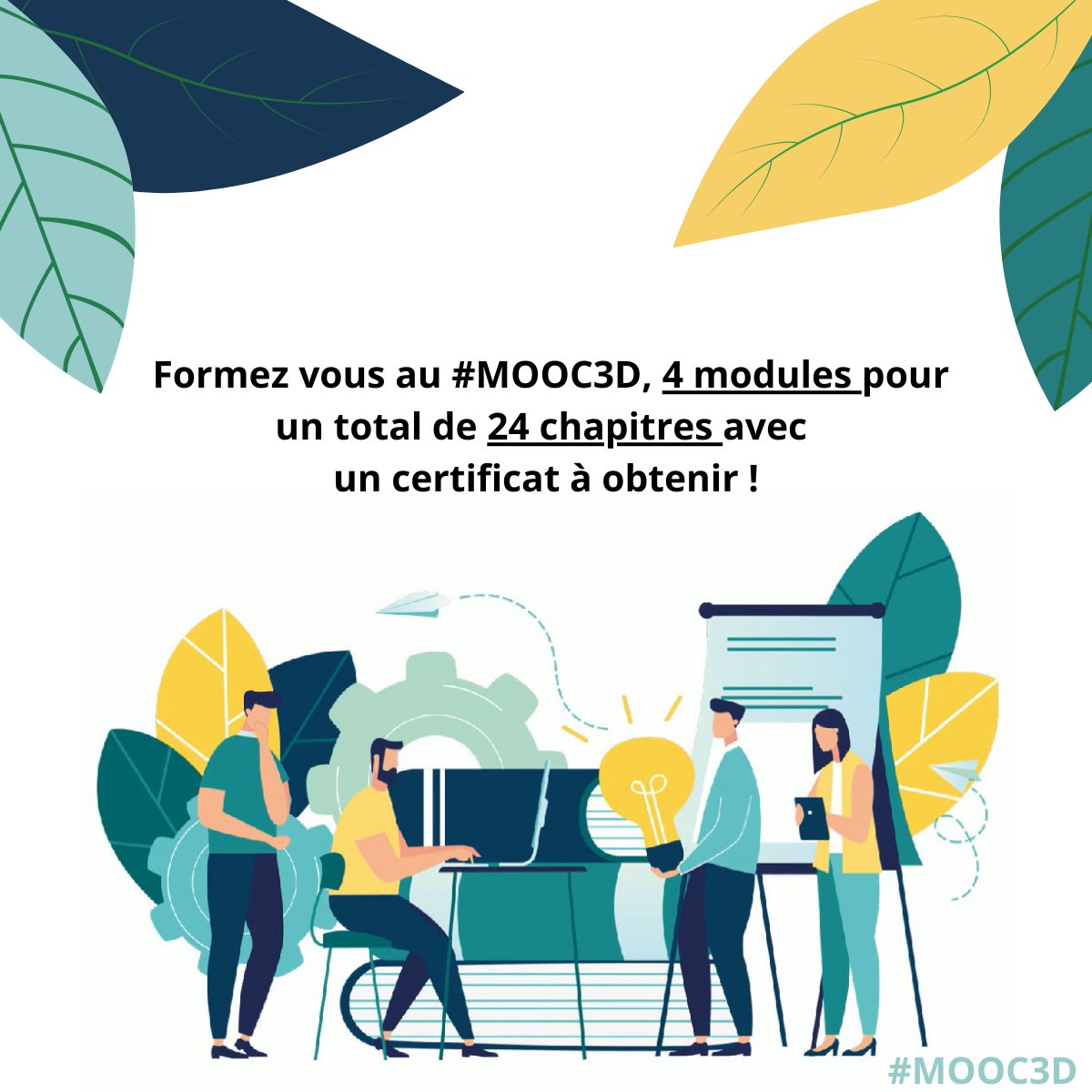 c3_d's tweet photo. L'équipe du Collège des Directeurs du Développement Durable vous remercie chaleureusement pour tous vos partages et commentaires du #Mooc3d.🔥
Déjà plus de 20 000 apprenants formés🎖️👏🏼
A découvrir 👉 https://t.co/mQirYM5pX3
#C3D #Dirdd #mooc https://t.co/m9oCwyaAIW
