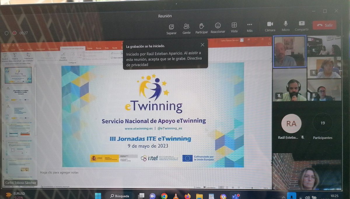 patriciammrico's tweet photo. Se inician las III Jornadas ITE etwinning. Análisis muy clarificador de los problemas que presenta la nueva plataforma y buenas prácticas. Gracias por invitarnos.
@eTwinning_es 
@Erasmusplus https://t.co/9RFACCSF0x