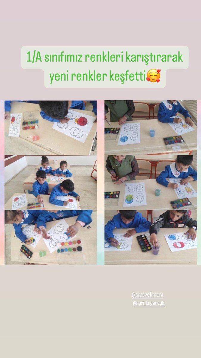 1/A sınıfımız renkleri karıştırarak yeni renkler keşfetti 🥰

<a href="/siverekmem63/">Siverek İlçe MEM</a> 
<a href="/NKapanoglu/">Nuri Kapanoglu</a>