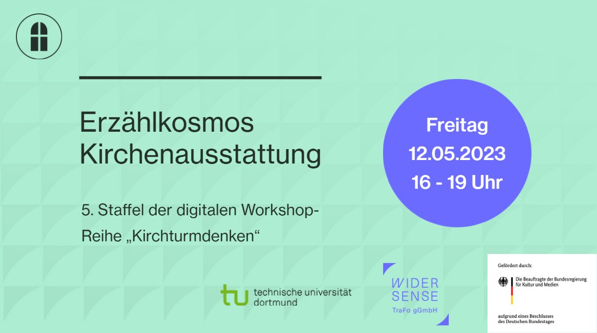 📢 Am Freitag findet der 2. #Workshop unserer 5. Staffel statt 👏 Prof. Dr. Barbara Welzel/ <a href="/TU_Dortmund/">TU Dortmund</a> stellt das kommunikative, soziale und kulturelle Potential von Kirchenausstattungen zur #Diskussion vor.
Teilnahme und Anmeldung unter 📧 kirchturmdenken.org/workshops/