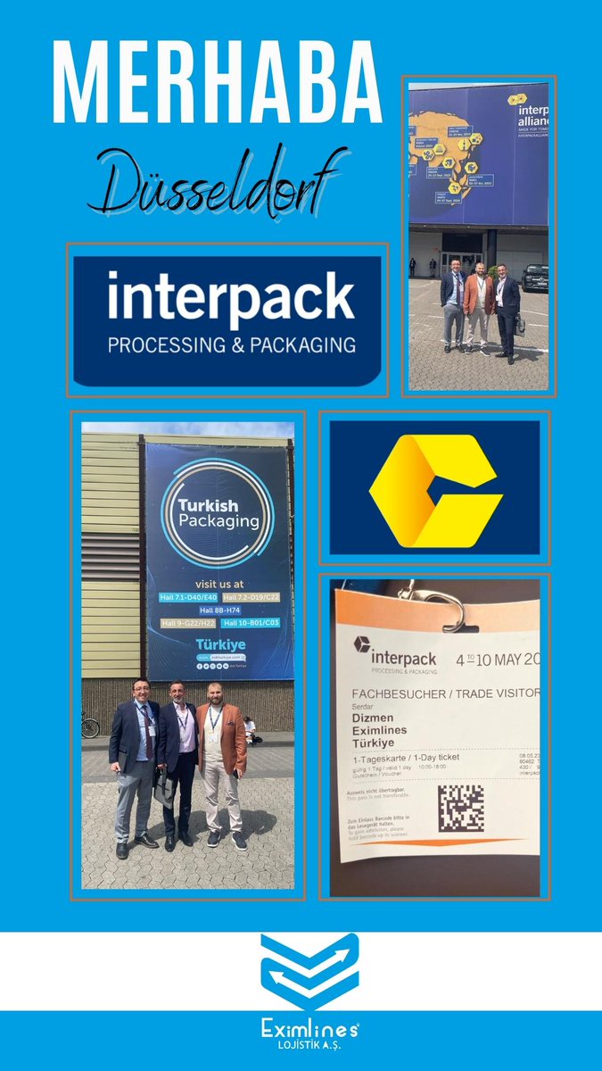 eximlines's tweet photo. 169 ülkeden 170,899 ziyaretçisiyle her üç senede bir gerçekleştirilen Interpack fuarı için Düsseldorf'dayız, Eximlines ailesi olarak Almanya'dan selamlar... #eximlines #fuar #inovasyon #logistics #lojistik #taşımacılık #düsseldorf #ınterpack https://t.co/hf0uTgRPZ3