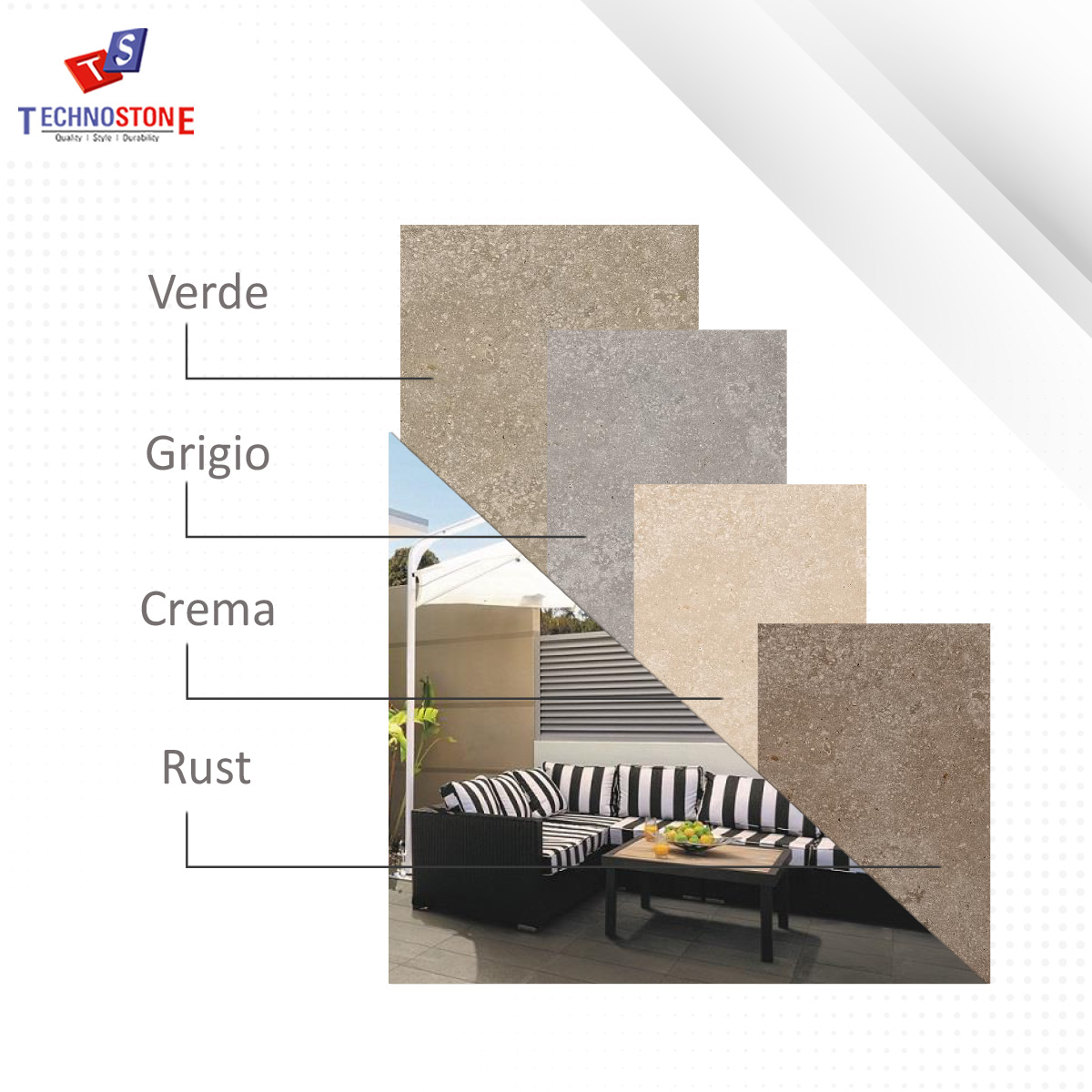 TechnostoneIN's tweet image. Intense beauty and strength converge with Constone Collection. These 20mm tiles are perfect for versatile functionality, seamlessly blending interior and exterior flooring.
#Ispira #IspiraCollection #ConstoneCollection #TechnoTilesCollection #BeautifulHomes  #Technostone