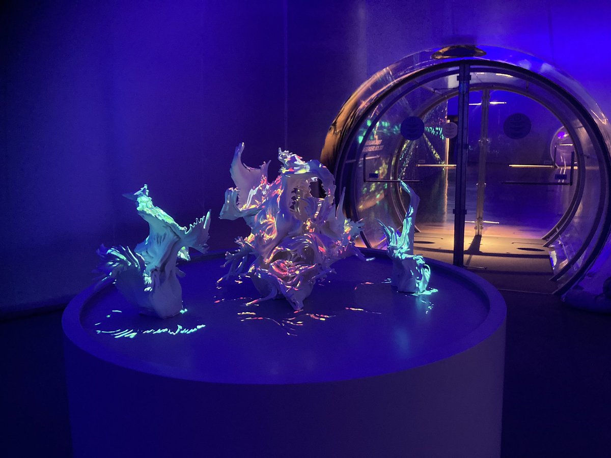 JamesFiendish's tweet photo. Looking at @brendandawes piece
In  @dissenyhub almost a year to the day was hearing him speak at @OFFFest with @matthamm &amp; @wesayso . Time flies. Digital Impact exhibit worth a look for any fam kicking around Barcelona https://t.co/n2pnl3hM8H
