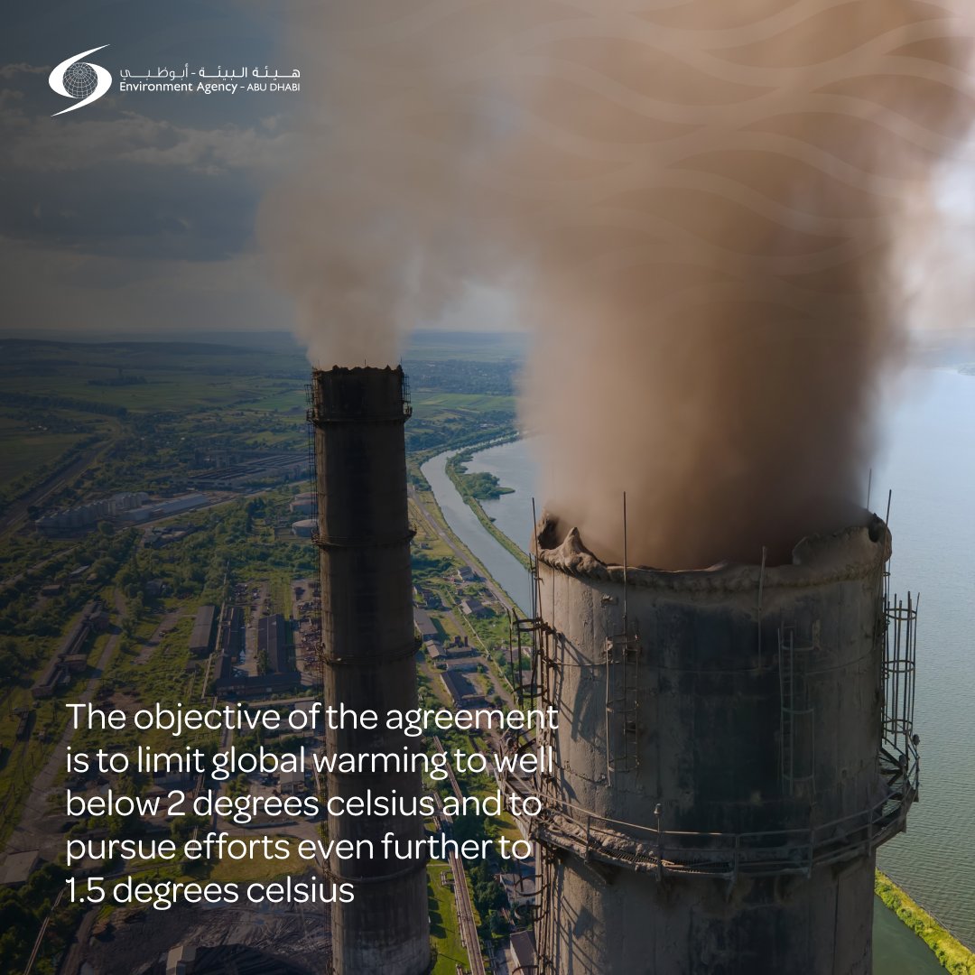 EADTweets's tweet photo. In recognition of the significant risks and impacts associated with the global rise in temperature, the Paris Agreement was formed in 2015 to encourage and amplify countries’ commitment to #climateaction.
#EnvironmentAbuDhabi #UnitedForClimate
@uaeclimateenvoy @COP28_UAE https://t.co/NSTbhA69YM