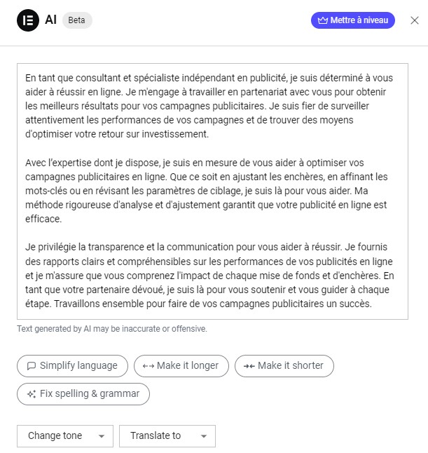 Avez-vous au l'occasion de tester l'IA d'Elementor ?

Nous parlons surtout de #chatgpt en ce moment, pourtant l'IA existe depuis déjà pas mal de temps...

#ai #intelligenceartificielle #chatgpt #redactionweb #elementor #redaction #conception #siteinternet