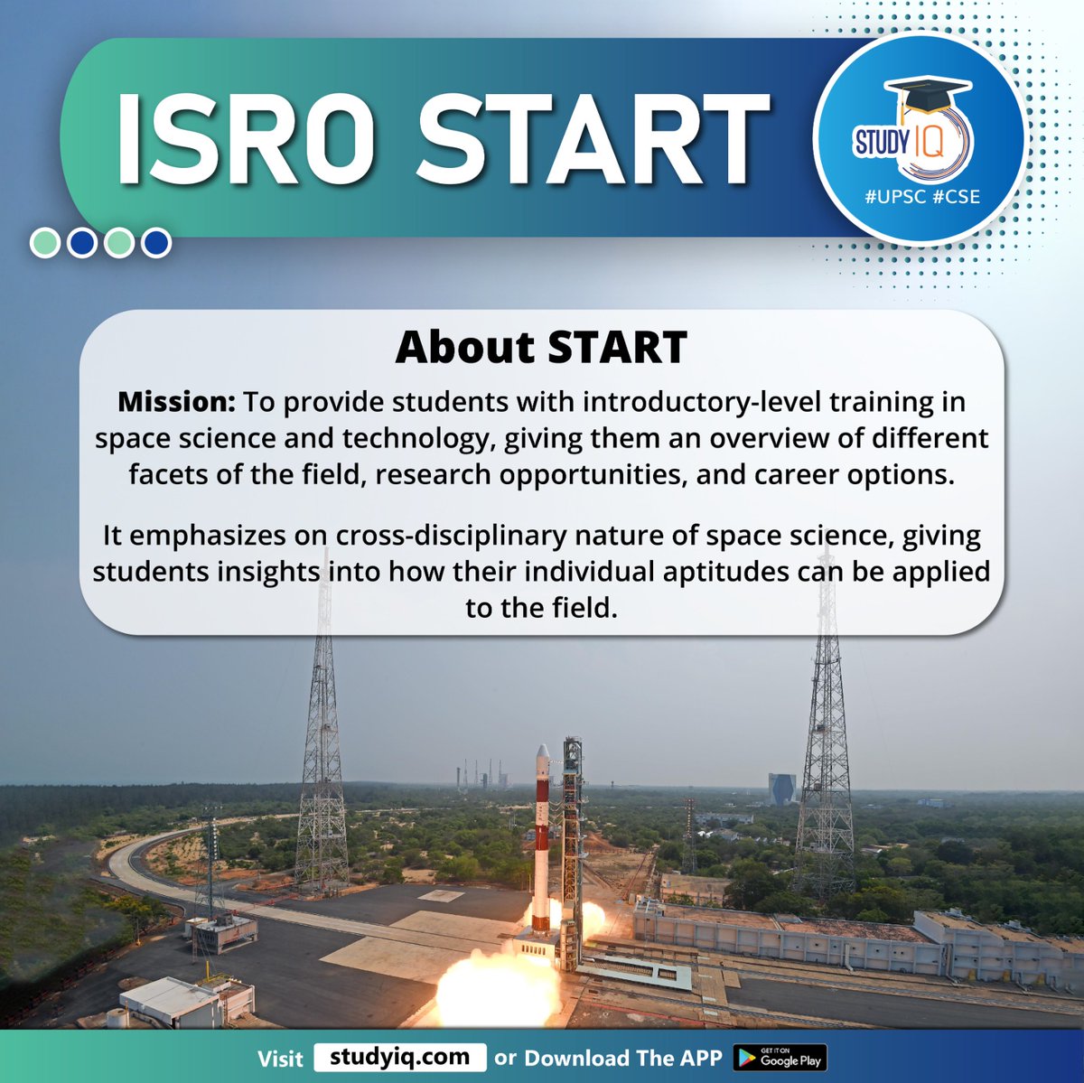 upsciq's tweet photo. ISRO START
#isrostart #isro #spacescience #technologyawarenesstraining #isrocentres #india #indianacademia #heliophysics #sun #earth #aeronomy #physicalsciences #indianstudents #spacescienceexplorationpragram #upsc #cse #ips #ias #space #whyinnews https://t.co/2sxSBl3FS1