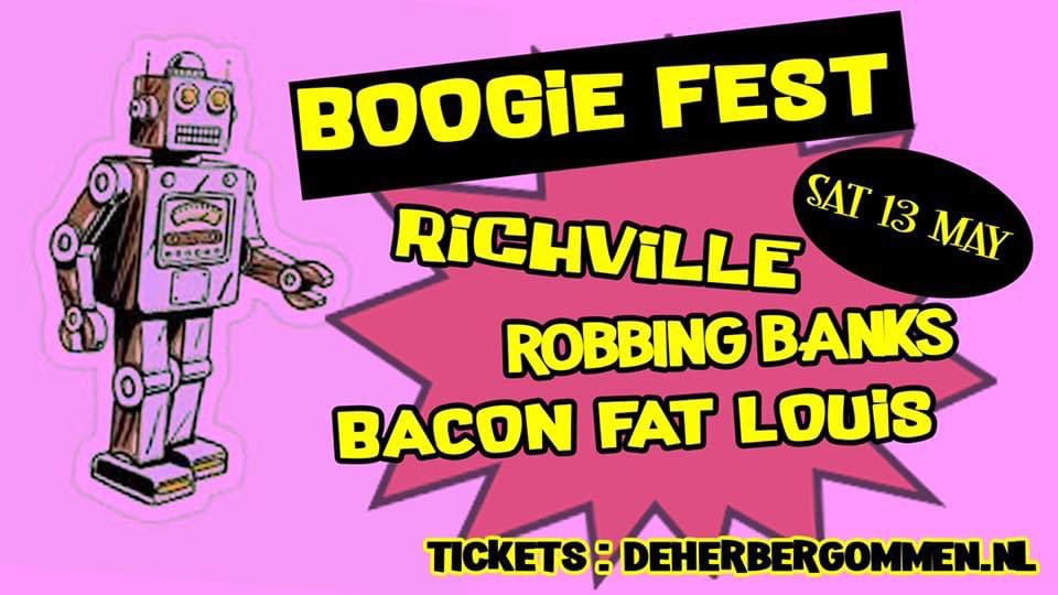 A. S. Zaterdag hebben we weer een heeeeeeeeeel mooi feestje! 3 leuke boogie bands! Tickets: store.ticketing.cm.com/boogiefest