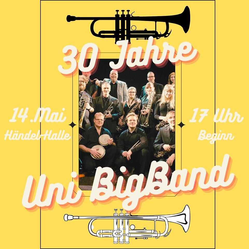 Die <a href="/unibigband/">Uni Bigband Bayreuth</a>.halle wird 30 Jahre alt! Am 14. Mai wird dieser runde Geburtstag in der Händel-Halle ab 17 Uhr gefeiert. Mit dabei sind <a href="/foladada/">foladada</a> und @die_lenas_music 🎙️
Tickets gibt es bei <a href="/womeninjazz/">Women in Jazz</a> 🎟️

#unibigbandhalle #bigband #bigbandmusic #womeninjazz #lenalove #diel…