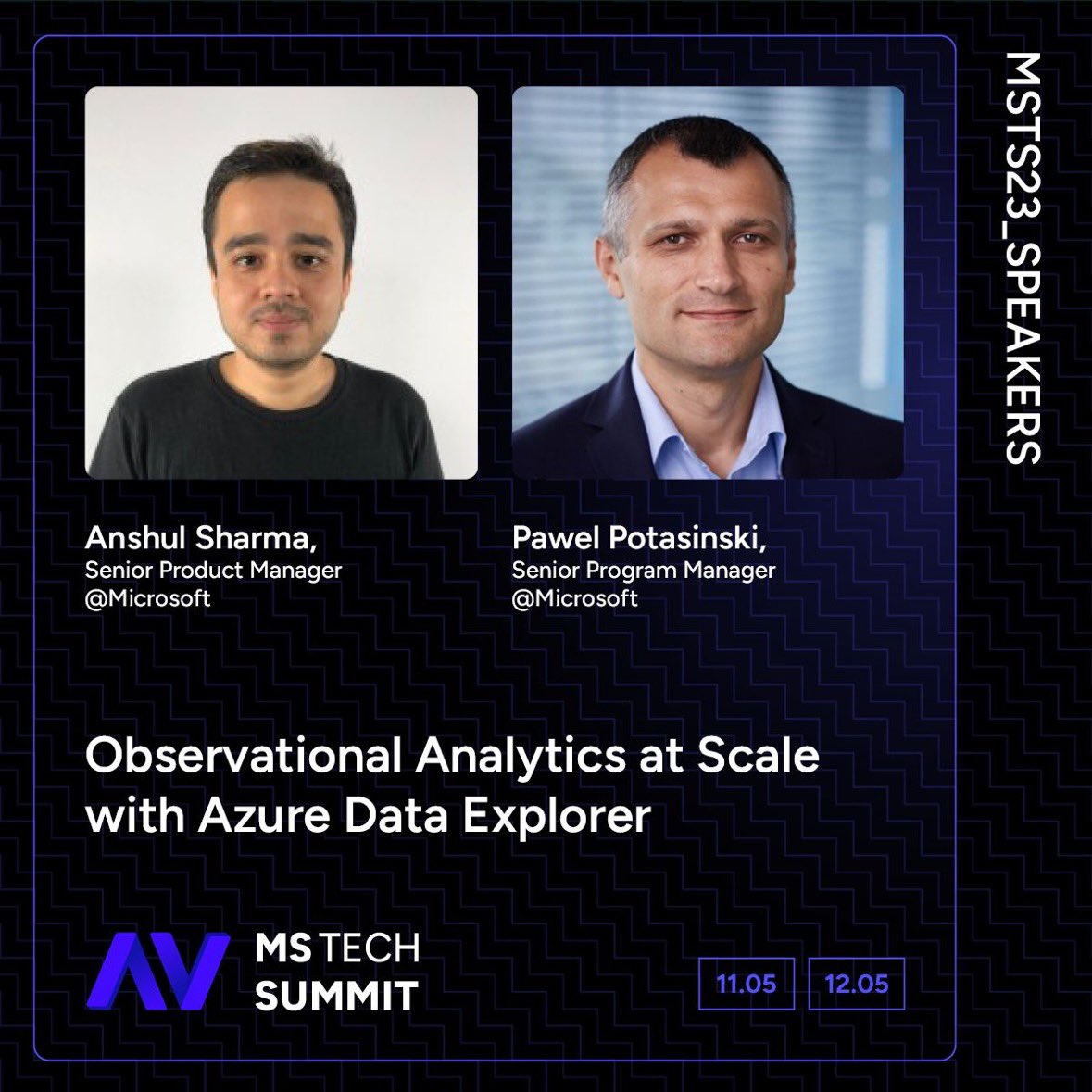 anshuldsharma's tweet image. Join us on 11th May at #MSTechSummit to talk about Observational Analytics at Scale with @AzDataExplorer - lots of exciting demos lined up. 

Register at : mstechsummit.pl

#kusto #data #azure #analytics #microsoft