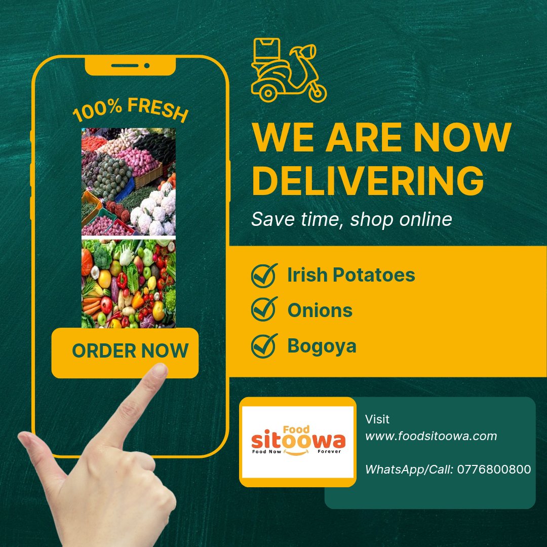 If it's fresh, then we are fresheners. Make orders via WhatsApp here 👉 wa.me/message/MUECCP…

Or Call +256776800800. Shop more on wwww.foodsitoowa.com 
#onlinestore
#FoodSystems
@BabraWabuyaka @BBCAfrica @citizentvkenya @darling_ug @drkasenene @hivecolab @impruvellc