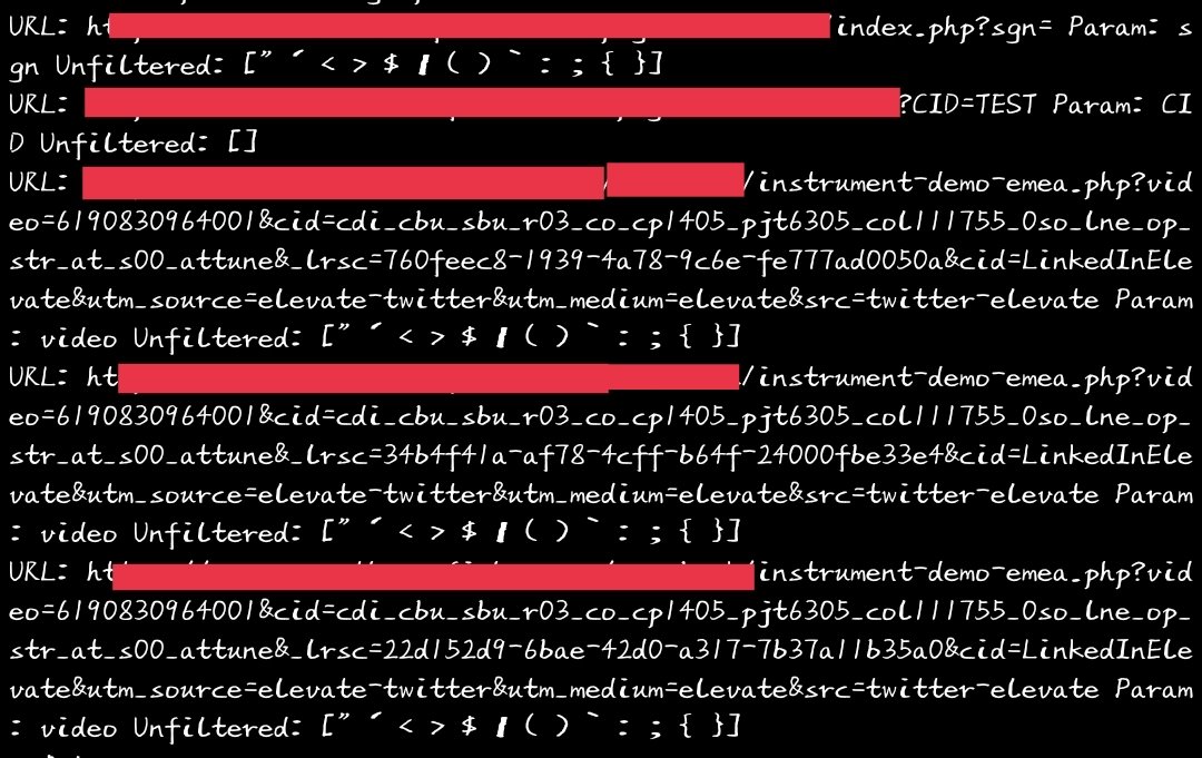0xNaeem's tweet photo. Reflected XSS

1- Simple Google Dork *.target[.]com ext:php
2- get some interesting Subdomain
3- I use waybackurls to collect endpoint like echo "sub[.]target[.]com" | waybackurls | httpx | sort -u > endpoint.txt 
4- cat endpoint.txt | grep "=" | kxss

#bugbountytips #BugBounty https://t.co/d8GlOpyAt9