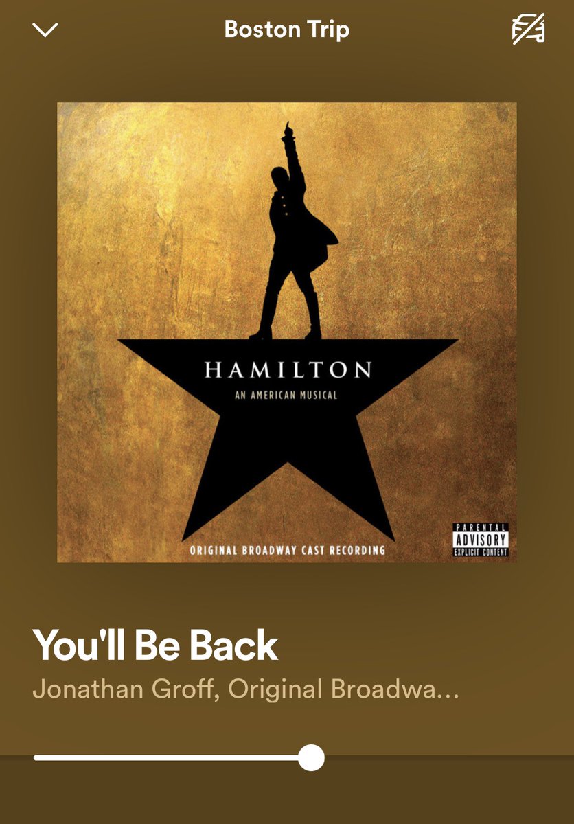 Excited to be headed to Boston with our 8th graders today! Getting myself in the right head space with some appropriate music. @8thBernardSS is excited to gain a new perspective on the Revolutionary War! #AwesomeWow #KingGeorgeIII #LastLoyalistinAmerica