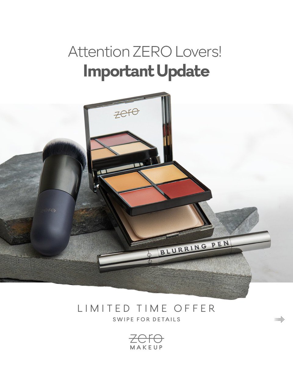 zero_makeup's tweet photo. 🚨Important Update🚨 
Due to new government regulations prices will increase soon!
Grab your favorite ZERO Essentials now before they're gone! 

Shop now: https://t.co/UDC5FpWksL https://t.co/wPLaTJwoaE