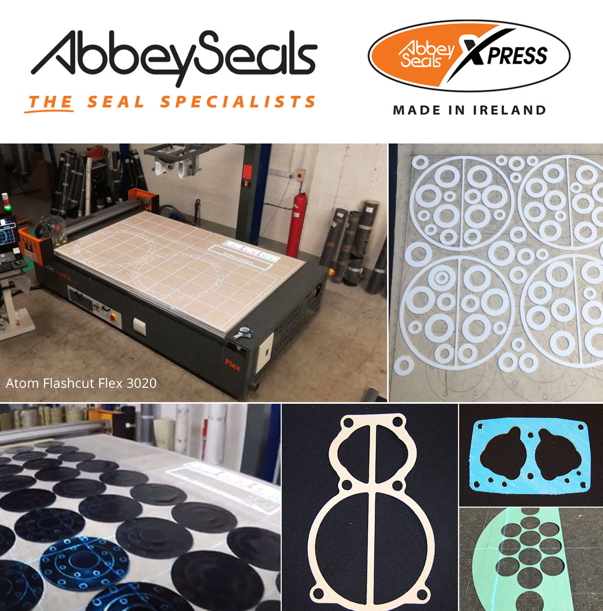Gasket ART, it's a thing! We can Xpress manufacture using CNAF, foam, rubber, cork, sponge, mica, graphite, tanged graphite and PTFE. #atomflex3020 #abbeysealscork #abbeysealsxpress #industrialgaskets #gasketart #loveyourwork