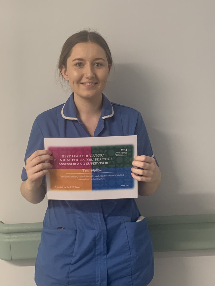 lovely visit from the PEF team with some awards as part of #practicedevelopmentweek 
Massive well done to our very own Toni for being awarded best practice assessor and supervisor. Thank you to all our wonderful learners for the nominations #studentnurses #futureworkforce