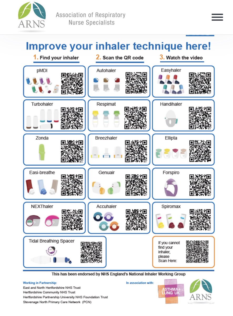 Thanks to <a href="/ARNS_UK/">ARNS</a> and <a href="/asthmalunguk/">Asthma + Lung UK</a> Improve your inhaler technique using these fab QR codes thanks to <a href="/TraffCcnt/">Trafford Children's Community Nursing Team</a> <a href="/TraffordLCO/">Trafford Local Care Organisation</a> <a href="/TraffSchNurses/">Trafford School Nurses</a>