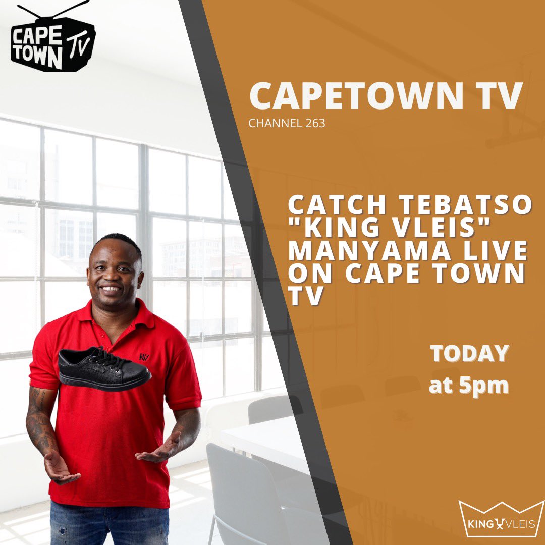 Catch our CEO talking all things KV live on <a href="/capetowntv/">Cape Town TV</a> today at 5pm 😉

#kingvleisclothing
#nomakingexcuses