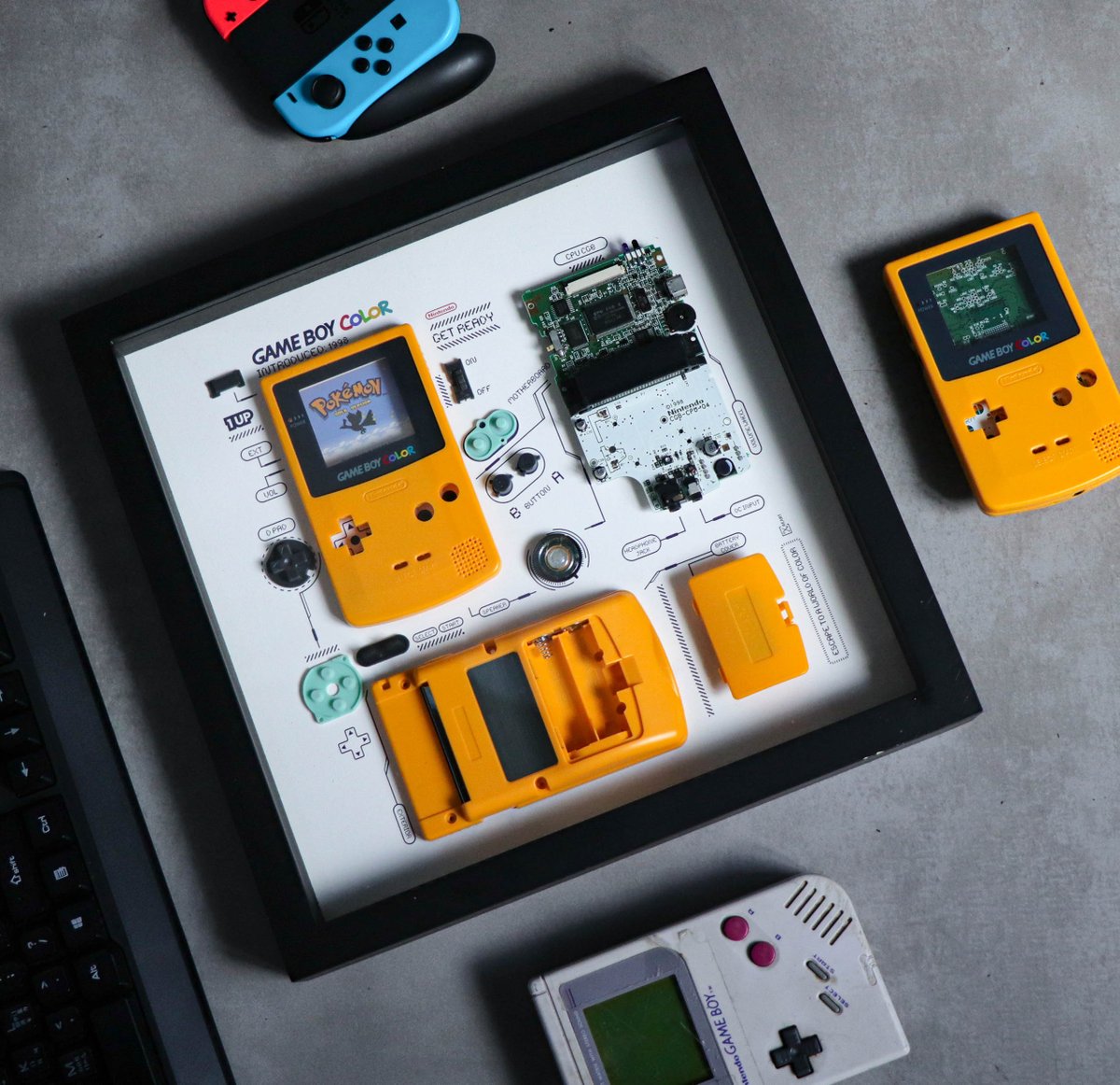 Xreart_Official's tweet photo. Who else remembers the endless hours spent on the GameBoy Color? 🕹️
Released in 1998, this iconic handheld console introduced us to a world of portable gaming that we couldn't get enough of.
🛒https://t.co/nLoGSCSCad

#xreart #gameboycolor #nostalgia  #desksetup #pcmd #giftideas https://t.co/EwcBEeSU3s