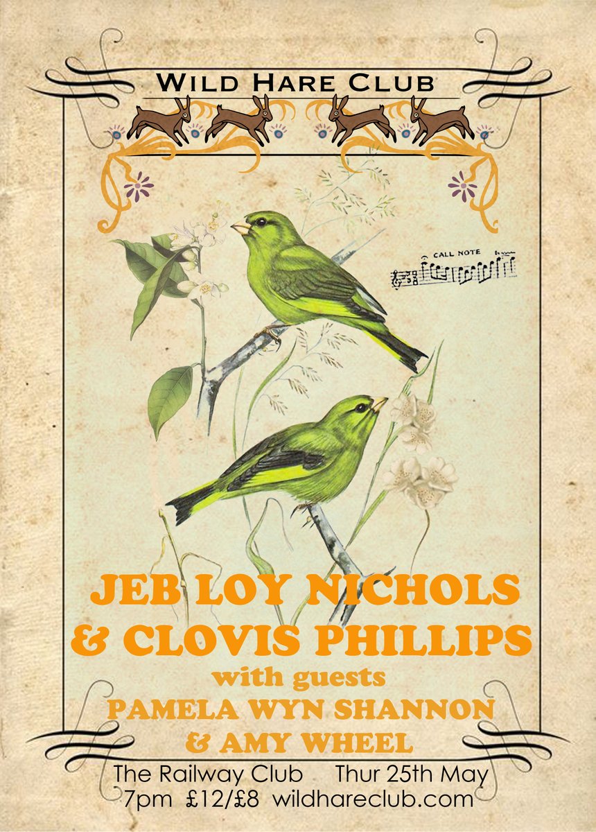 Thur 25 May #livemusic #Hereford #Herefordshire: 'The king of country cool' (according to <a href="/RollingStone/">Rolling Stone</a>) <a href="/JebLoyNichols/">Jeb Loy Nichols</a> is joined by #folk queen #PamelaWynShannon for special #WildHareClub show.  #Americana #countrysoul #acoustic
Details: bit.ly/40oAxm6