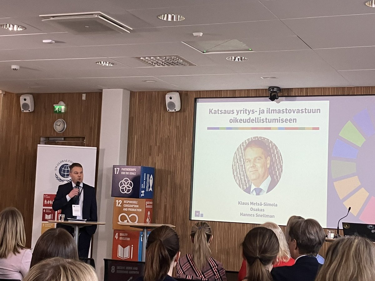 Tupa täynnä <a href="/globalcompactFi/">UN Global Compact Network Finland</a> vuosikokouksen seminaarissa. Hyvä vuosi takana ja vauhti kiihtyy kestävän liiketoiminnan parissa.