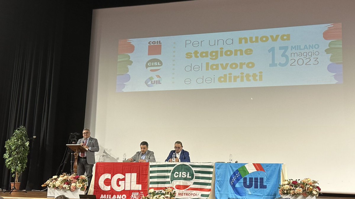 Il segretario generale della <a href="/UilMilanoLombar/">Uil Milano Lombardia</a> Enrico Vizza conclude i lavori dell’attivo unitario dei delegati di #Milano 
Ci vediamo in piazza il #13maggio “Per una nuova stagione del lavoro e dei diritti”
<a href="/Uiltrasporti_N/">UILTRASPORTI</a> <a href="/UILofficial/">Uil Nazionale</a> <a href="/PpBombardieri/">Pierpaolo Bombardieri</a>