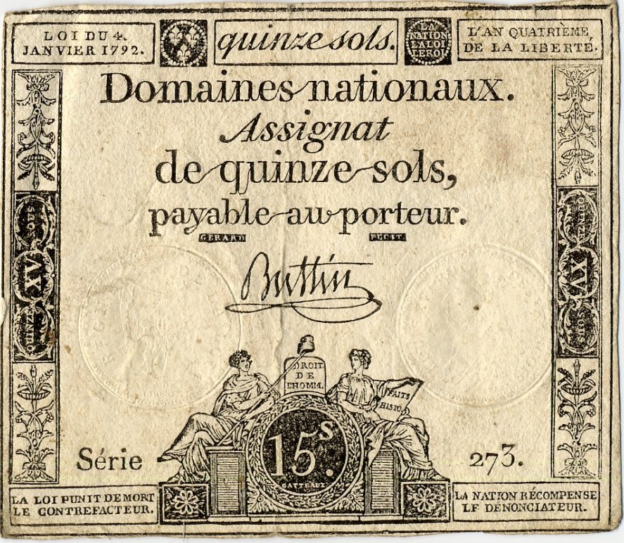 B3njj92's tweet photo. [THREAD] L’histoire des assignats 📜 l’échec de la monnaie papier est-il condamné à se répéter ?

Après le système de Law (1716-1720), l’assignat est la 2ème tentative de monnaie papier en France 🇫🇷

Sans surprise, ces 2 tentatives se sont soldées par un échec retentissant.

🧵👇 https://t.co/A55NYHGE0k